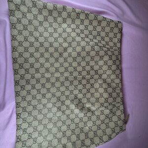 Rare Gucci Beige and Brown Glitter Monogram Skirt